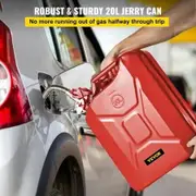Jerry Fuel Can, 20 L Portable Jerry Gas Can with Flexible Spout System, Rustproof 锛?Heat-resistant Steel Fuel Tank for Cars Trucks Equipment, 2PCS Red