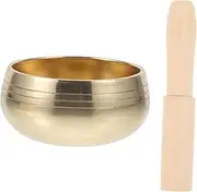 Vaguelly 1Set Handmade Meditation Singing Bowl with Mallet Portable Sound Bowl for Yoga and Relaxation for Mindfulness Meditation and Travel Bowl Stick