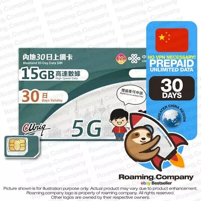 CHINA 30 Days UNLIMITED DATA Prepaid SIM Travel Hotspot 12GB4G