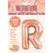 Alphabet R Foil Balloon - Rose Gold