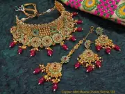 UNIQUE JAIPURI JEWELLERY Kundan Bridal Wedding Necklace Set