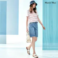 在飛比找momo購物網優惠-【Master Max】船錨印花條紋短袖上衣(8217088