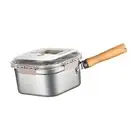 Mini Deep Fryer Pot Wooden Handle Fry Basket for Stock Dumpling Vegetables