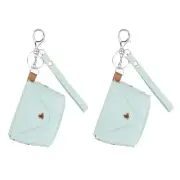 Coin Pouch, 2Pcs Mini Coin Purse Keychains for Handbag Decor, Light Blue