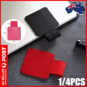 1/4x Self-adhesive Leather Pen Clip Pencil Elastic Loop for Notebooks Pen Holder