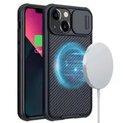 Nillkin For Apple iPhone 13 Mini Case [Support Magsafe Charger] CamShield With Camera Protection Case Slim Magnetic Shockproof Cover (Black)