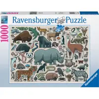 在飛比找momo購物網優惠-【Ravensburger】維寶拼圖 野生動物圖鑑 1000