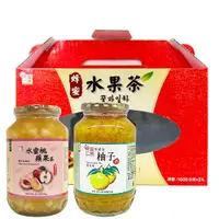 在飛比找誠品線上優惠-韓味不二-生茶系列禮盒1kg x 2入(水蜜桃蘋果*1生黃金