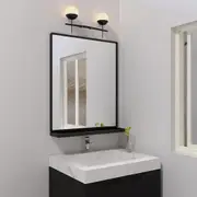 Modern Black Wall Mirror Shelf Living Room Bedroom Entryway