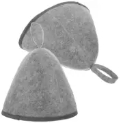 2 Pcs Thick Shower Cap Sauna Hat for Women Bathing Felt Baby Man