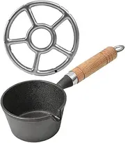 SEWOART Cooking Pot Cast Iron Mini Frying Pan Portable Egg Pan for Stove Iron Skillet Drip Spout for