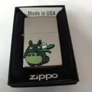 Zippo My Neighbor Totoro White Metal Silver Single-Sided Processing Ghibli