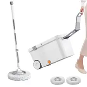 Household Spin Mop with Detachable Bucket and Hands-Free Cleaning System