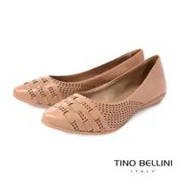 在飛比找momo購物網優惠-【TINO BELLINI 貝里尼】巴西進口麥穗刻花平底鞋F