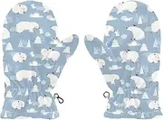 [Joisal] Cute Polar Bear Bunny Gloves Winter Kids, Ideal for Winter Sports, Gloves for Cold Weather Kids Boys, Youth Sport Gloves, Small, Cute Polar Bear Bunny