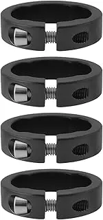 2 Pairs 22.2 mm Bicycle Grips Clamp Rings for Bike Lock-On Grip System Bicycle Handlebar Accessories Aluminium Alloy Black