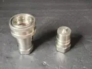 1″ NPT ISO 7241-B Stainless Steel Quick Disconnect Hydraulic Coupler Set