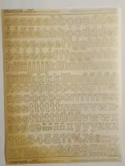 Chartpak Velvet Touch Lettering Helvetica Med Outline 60pt/S 12260 L Gold Rub On