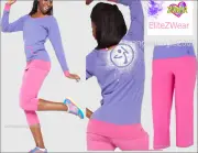 ZUMBA 2Pc.SET!! Flash Flare Leggings Capri Pants + Top Shirt Tee XS S M L XL XXL