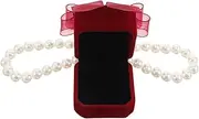 CALLARON Dog Collar Ring Holder: Fake Pearl Necklace Dog Wedding Collar Ring Box Pendant For Pet Proposal Engagement Supplies Special Occasions Photography Prop