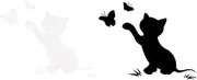 4 Pcs Creative Flapping Cat Car Sticker Cartoon Scratch Cover for Car Use Durable Pet Material Eye Catching Reflective Design Black White Each