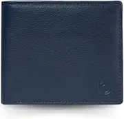 [BAGMAN] Men's Alaska Blue Genuine Leather Wallet with RFID Safety | Gift Wallet, BLUE, Modern
