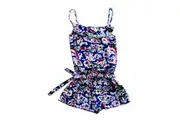 Girls Summer Playsuit Romper Jumpsuit Summer Outfit Lightweight - Blue - 16
