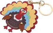 CHILDWEET Turkey Decorative Keychain Cute Cartoon Key Fob Sleeve Fun PU Key Cover for House Unique Backpack Pendant for Friends Family
