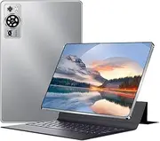 UXD 10 Inch Android 13 Tablet - 12GB + 256GB Memory, Stylus, Screen Protector, Keyboard, Mouse, OTG Dongle / 4G Cellular Slot, IPS HD Display, 8000mAh, Ideal for Notes (Grey)
