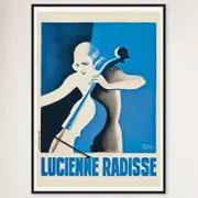 Galrie Lucienne Radisse Vintage Art Deco Poster by Paul Colin Timeless Elegance, Black Frame, 50 x 70cm (20 x 28inch)