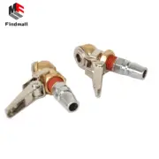 AU 2pcs Air Tyre Chuck Ball Tire Valve Stem Lock On Clip Inflator Steel Fitting