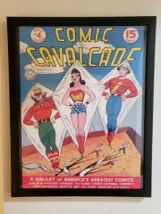 COMIC CAVALCADE #4 FRAMED COVER BOOK ART PRINT WONDER WOMAN FLASH GREEN LANTERN