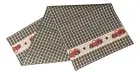 AUTUMN TRUCK Black Check Table Runner, 13" x 36", by The Country House