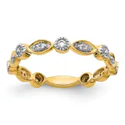 14k Yellow Gold 1/5 Ct. Lab Grown Diamond VS/SI+ G+ Fashion Band Ring