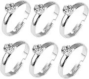Vaguelly Wedding Table Decorations Bridal Ring Set 72pcs Faux Diamond Engagement Rings for Party Scatter Favor Accents Cake Toppers