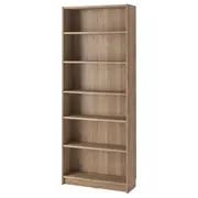 BILLY bookcase, oak effect, 80x28x202 cm