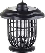 Nankoyal Solar Powered Fly Zapper,2 in 1 Light Trap - Defense Lamp with Ground Pole, Light Attraction for Outdoor Courtyard Lawn Backyard Camping Patio Yard