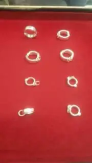 Parrot Leg chain silver ring Size:10mm - 2 pcs Good for Alexandrine or Ringneck