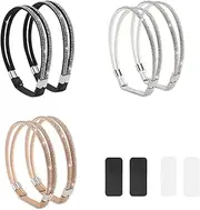 [Chihutown] 3 Pairs Bling Shoe Straps for Heels, Heel Straps, Elastic High Heels Shoe Straps, Replacement Ankle Straps for Heels, Rhinestone Shoelaces, Anti Loose Shoelace Belt