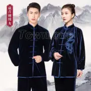 Women Men Martial Arts Uniform Yoga Tang Kung Fu Suit Tai Chi Sets Outfit Thick