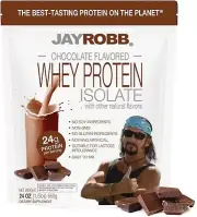 Jay Robb Whey Chocolate Isolate Protein Powder Low Carb Keto Vegetarian Glute...
