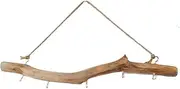AIMALL 15.75 Inch Wall-Mounted Driftwood Hook, 5 Hooks Wooden Wall Hanger for Jewelry, Keys, and Home Decor, Rustic Deadwood Design