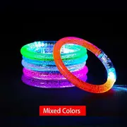 10/15/30/50 Pcs LED Bracelets Glow Bangle Light Up Wristbands Glow in The Dark Party Supplies Neon Bracelet for Kids Adults Mixed Colors 30Pcs
