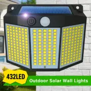 Lampara Solar Light Luces De Calle 432 LED Con Sensor Para Exterior Patio Jardin