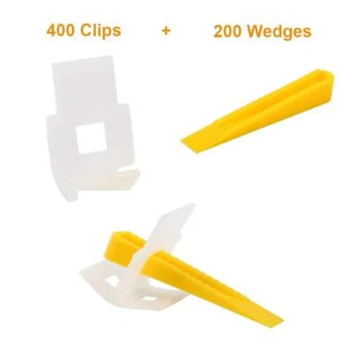 400 Clips + 200 Wedges 600 Tiles Leveler Spacers Lippage Tile Leveling System