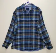 Marmot Mens Shirt Flannel 2XL Jasper Lightweight Coolmax UPF 50+ Blue NEW