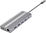 Angoily Hub USB Ports Expander Laptop USB Splitter Computer Accessories Multi USB Splitter USB 3. 0 Extender USB Adaptor Expansion Transfer Adapters Aluminum Alloy Silver