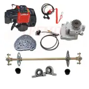 740mm Rear Axle Kit 2 Stroke Engine Motor Brake Caliper Sprocket for Go Kart ATV