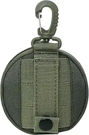 [CurcKua] Belt Pouch with Clip Nylon Key Pouch Portable Outdoor Mini Zippered Change Purse Round Mens Coin Pouch Key Bag for Travel Sports Mens Coin Pouch Coin Purse for Men Keychain Pouch Keychain Coin Pouch
