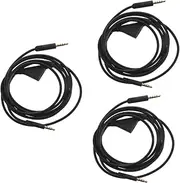 CONGARTENO 3pcs Headphone Audio Cable Headphone for Audio Headphone Cable Noise Reduction Long Headphone Cable Noise Cancelling Headphones Noise+Cancelling+Headphones Black Bare Copper Wire